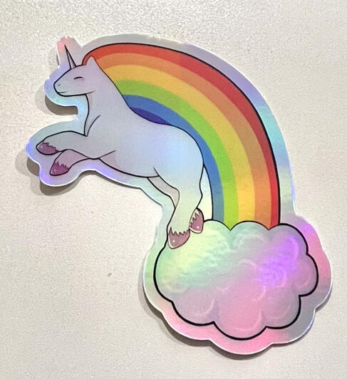 Unicorn Rainbow - Holographic